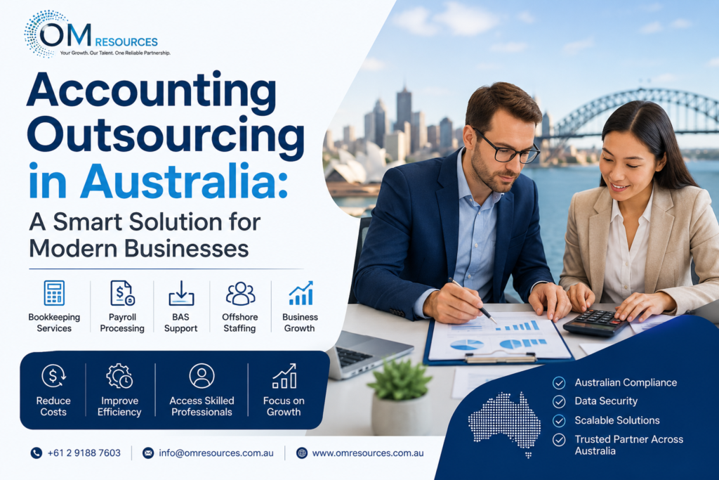 Accounting Outsourcing in Australia with professional bookkeeping, payroll, BAS support, and offshore accounting services for Australian businesses.